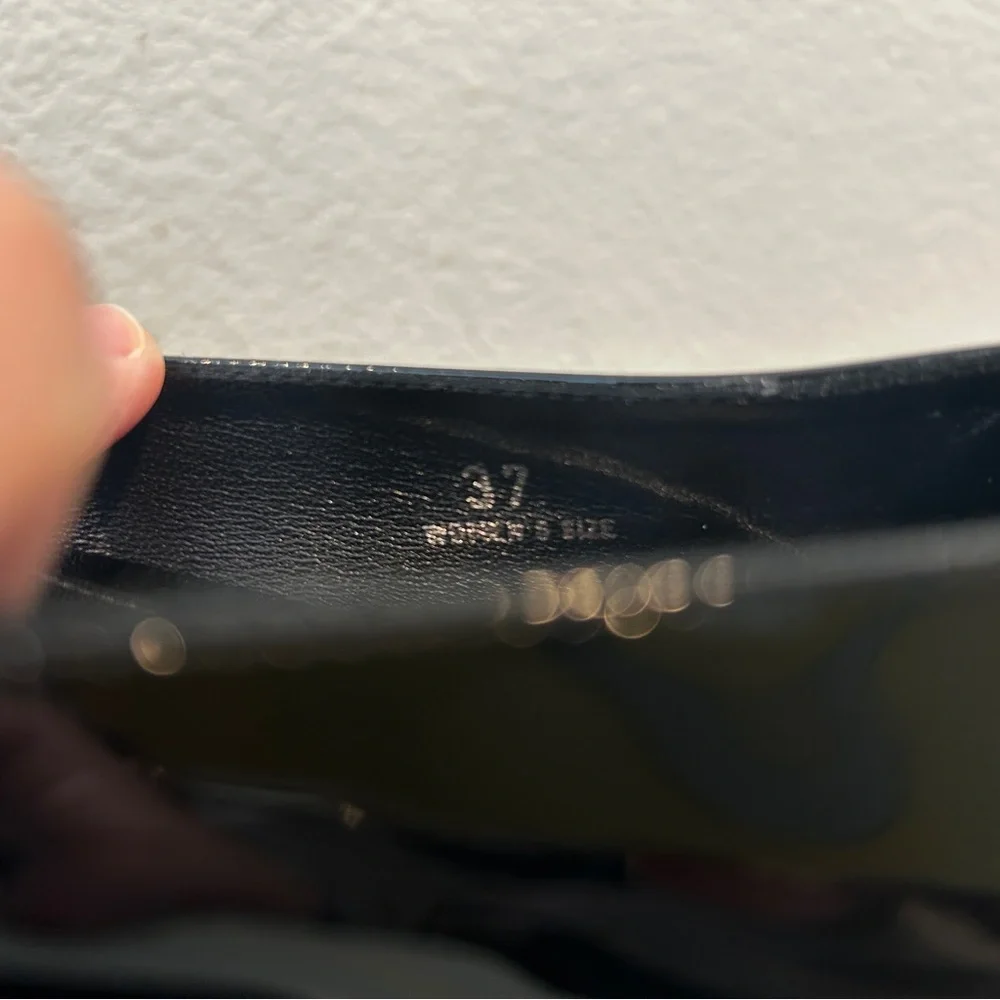 Tod's Link Ballet Flat Black Patent Leather, Size 37, New
